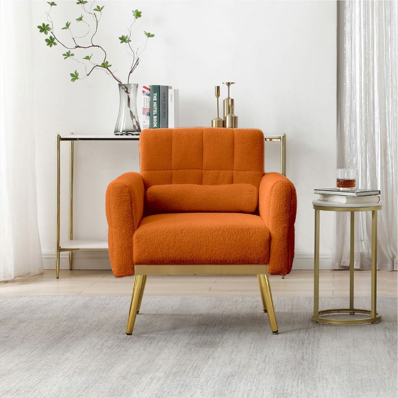 orange chair for living room