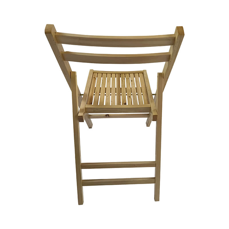 31" Natural-Wood Slatted Folding Event Chair - Set of 4