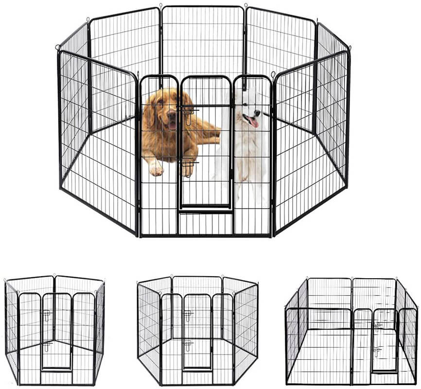 32" Medium/Small Dog Playpen Designed for Camping - 8 Panels