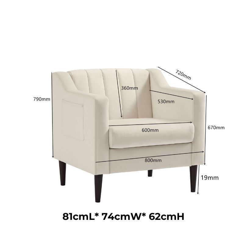 white decorative single sofa