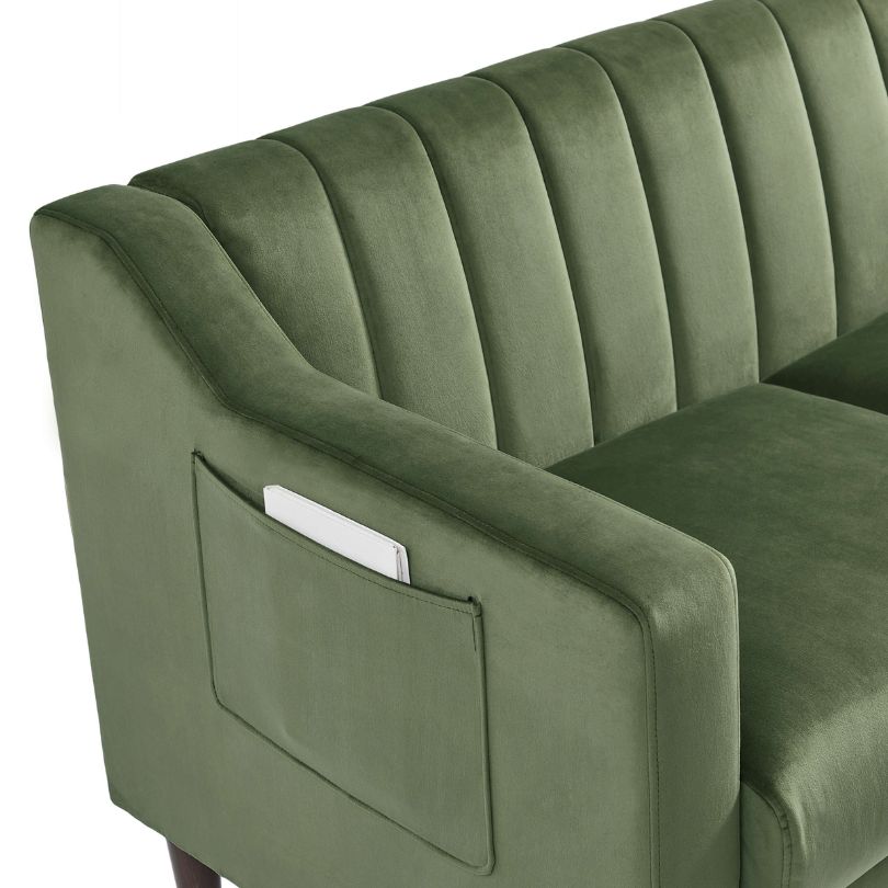 green decorative single sofa