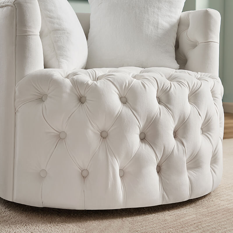 white rotating sofa