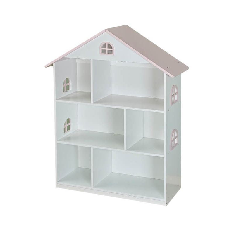 33" Veronica Girls Pink Roof Dollhouse Bookcase