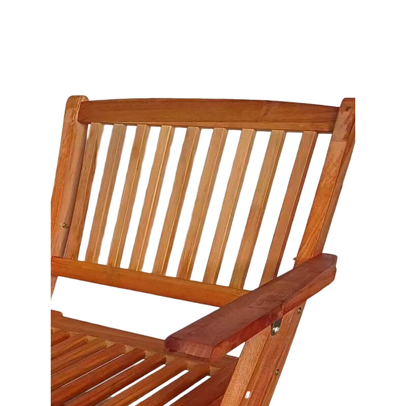 35.83" Teak Foldable Patio Dining Chair Set - 4 Folding Chairs