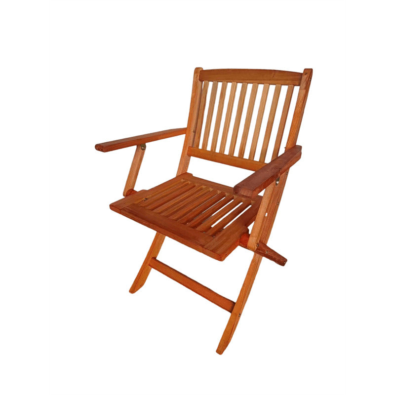 4 folding chairs in teak-wood