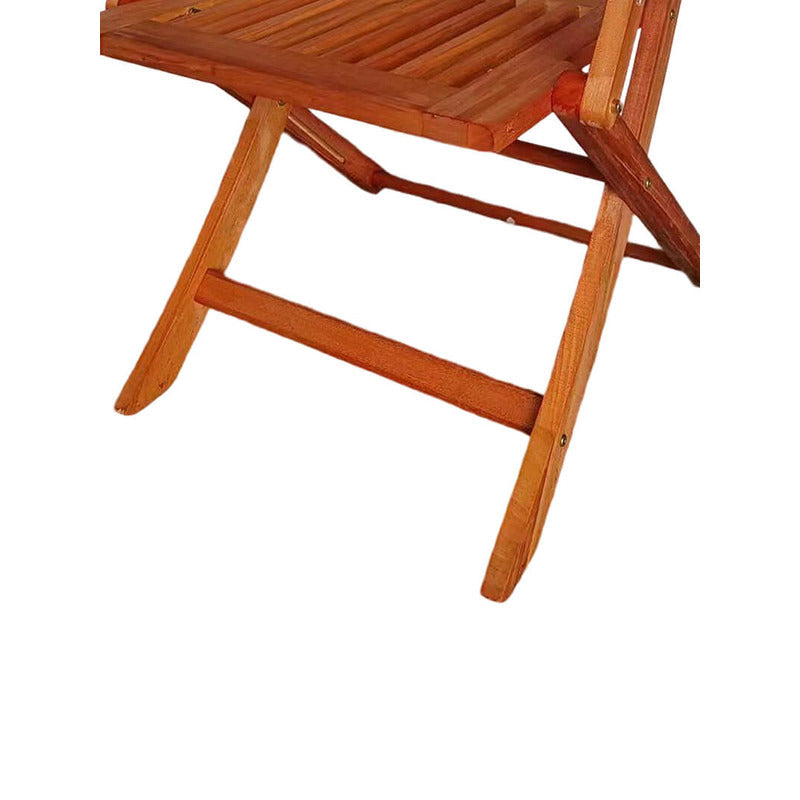 4 folding chairs in teak-wood