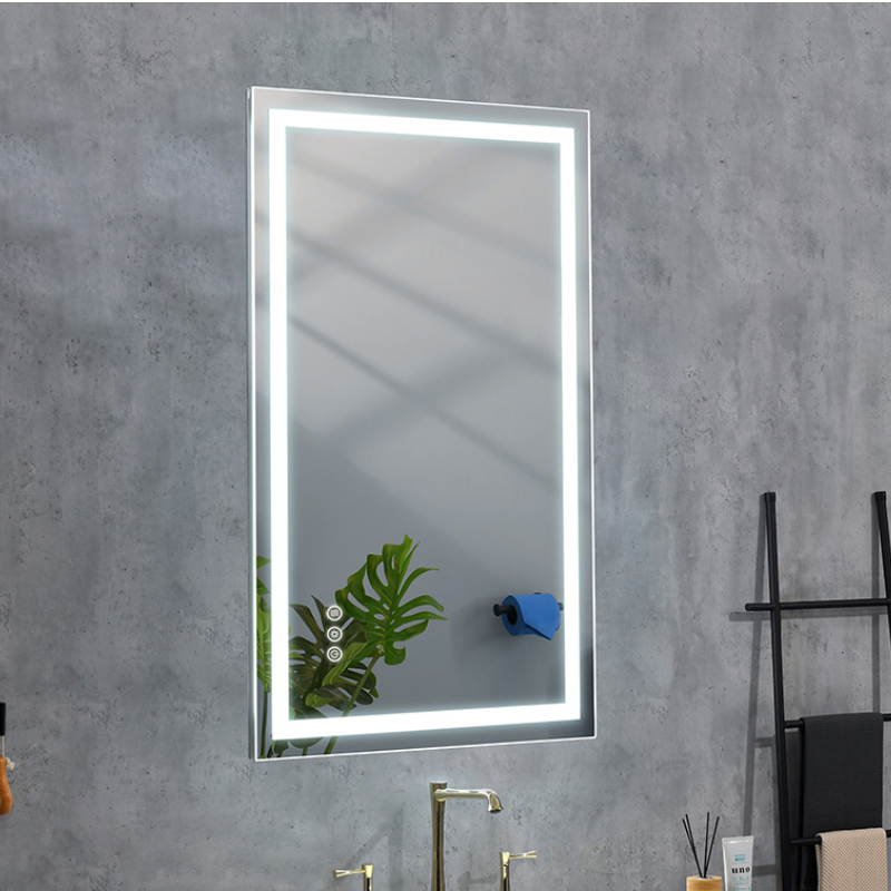 Rectangle LED Lighted Bathroom Wall Mounted Mirror