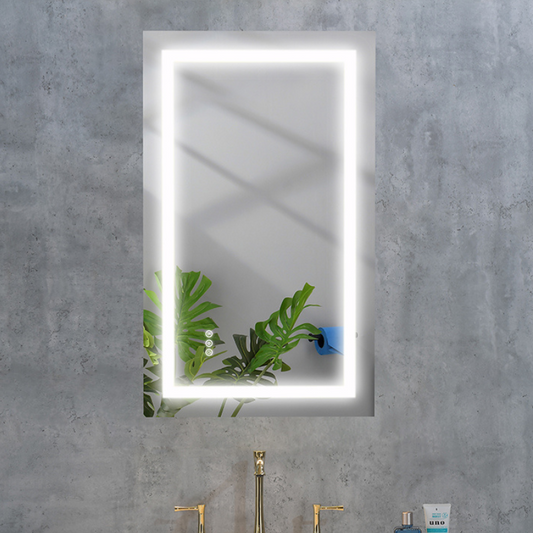 36" x 28" Rectangle LED Lighted Bathroom Wall Mounted Mirror