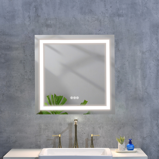 36" x 36" LED Bathroom Vanity Mirror with Lights, Wall Mounted Anti-Fog Lighted Makeup Mirror