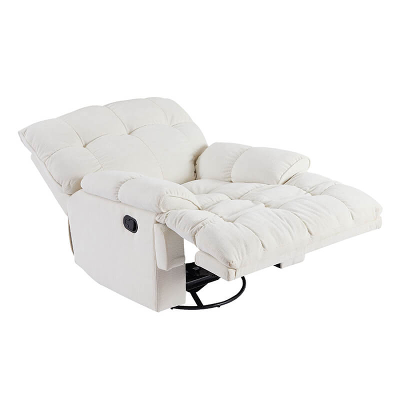 38" Creamy White Recliner Chair