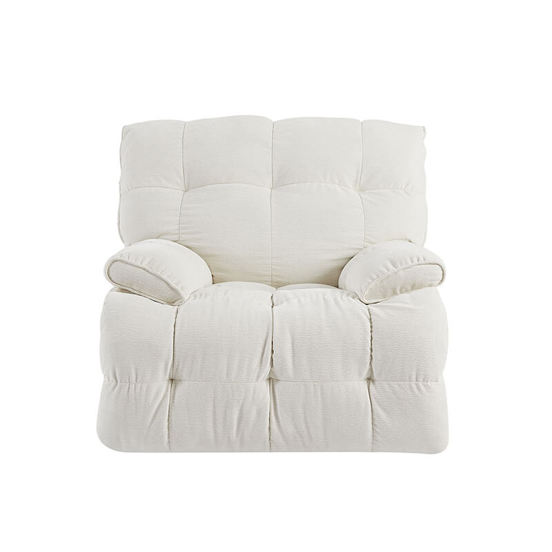 38" Creamy White Recliner Chair