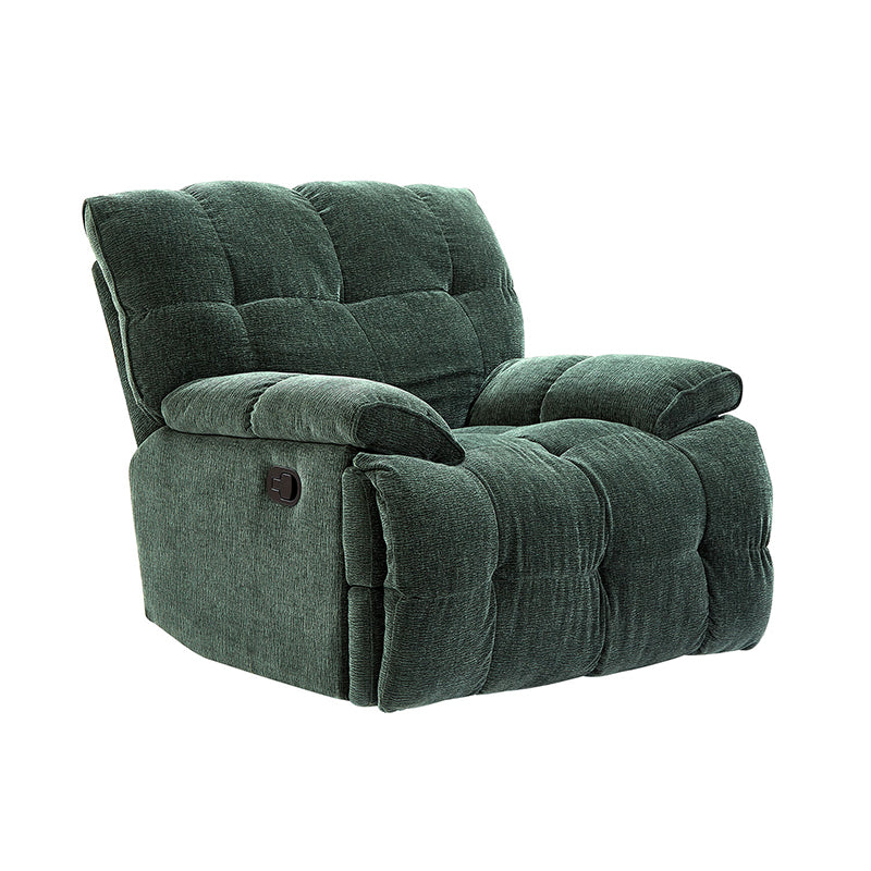 38" Modern Green Ergonomic Glider Recliner Chair