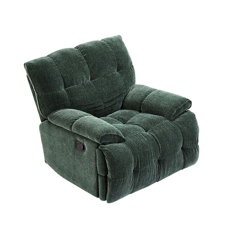 38" Modern Green Ergonomic Glider Recliner Chair