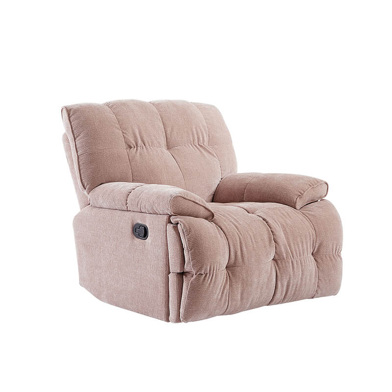 38" Modern Pink Ergonomic Glider Recliner Chair