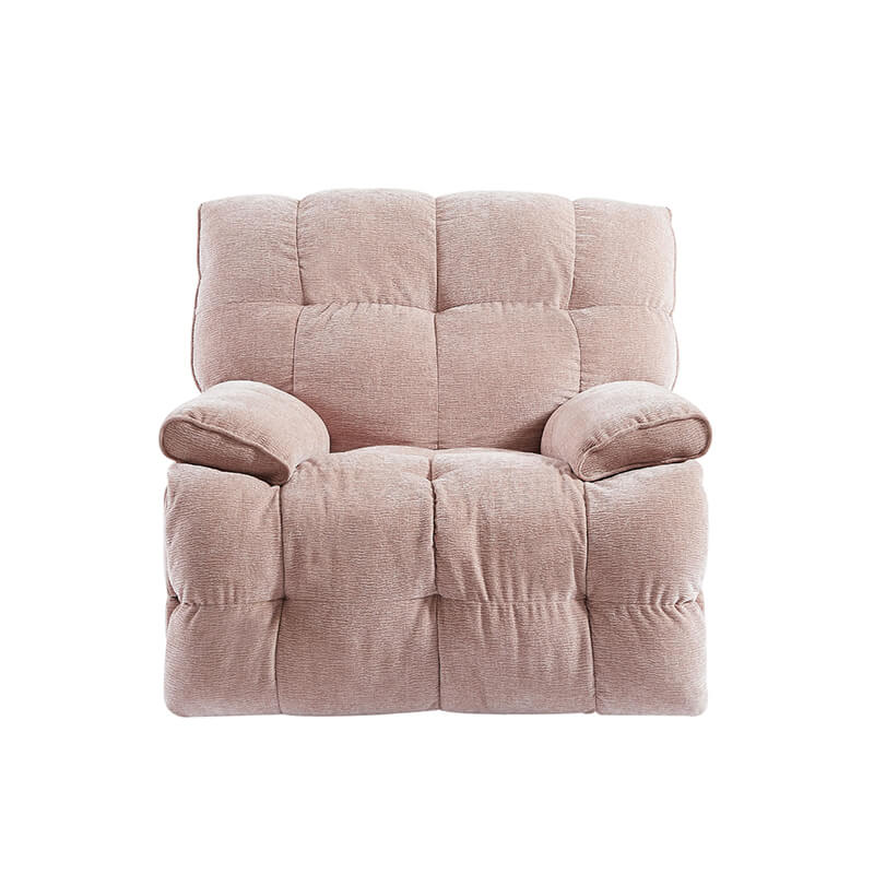 38" Modern Pink Ergonomic Glider Recliner Chair