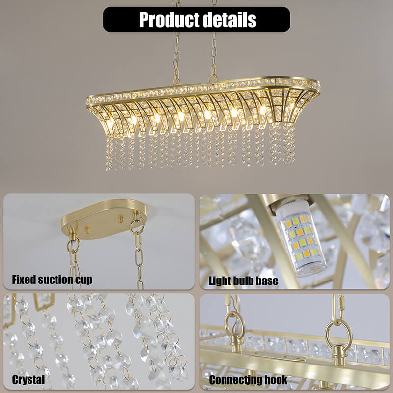 Kitchen Island Chandelier highlighting product details 