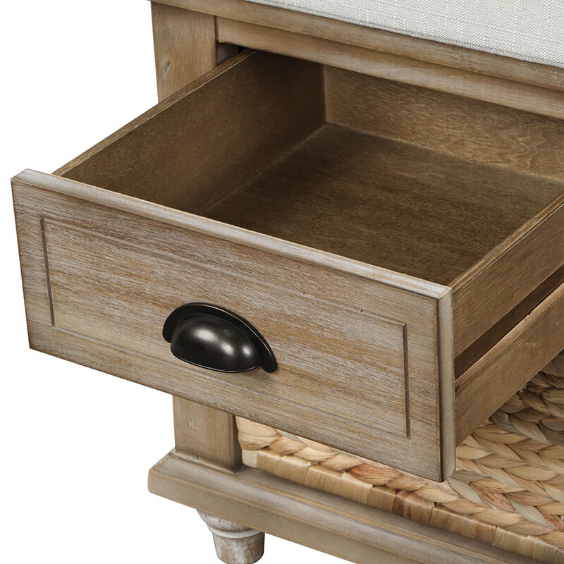 opened wood drawer