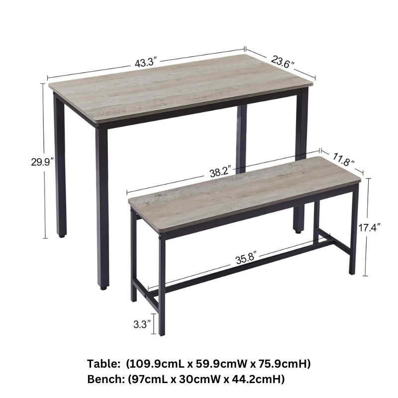  Industrial Dining Table Set