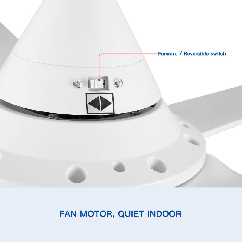 Fan motor quiet indoor forward and reversible switch 