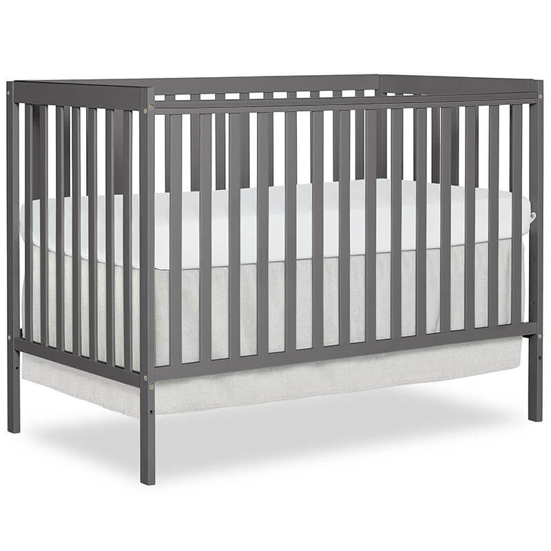 5-in-1 Gray Convertible Baby Crib - 53"L