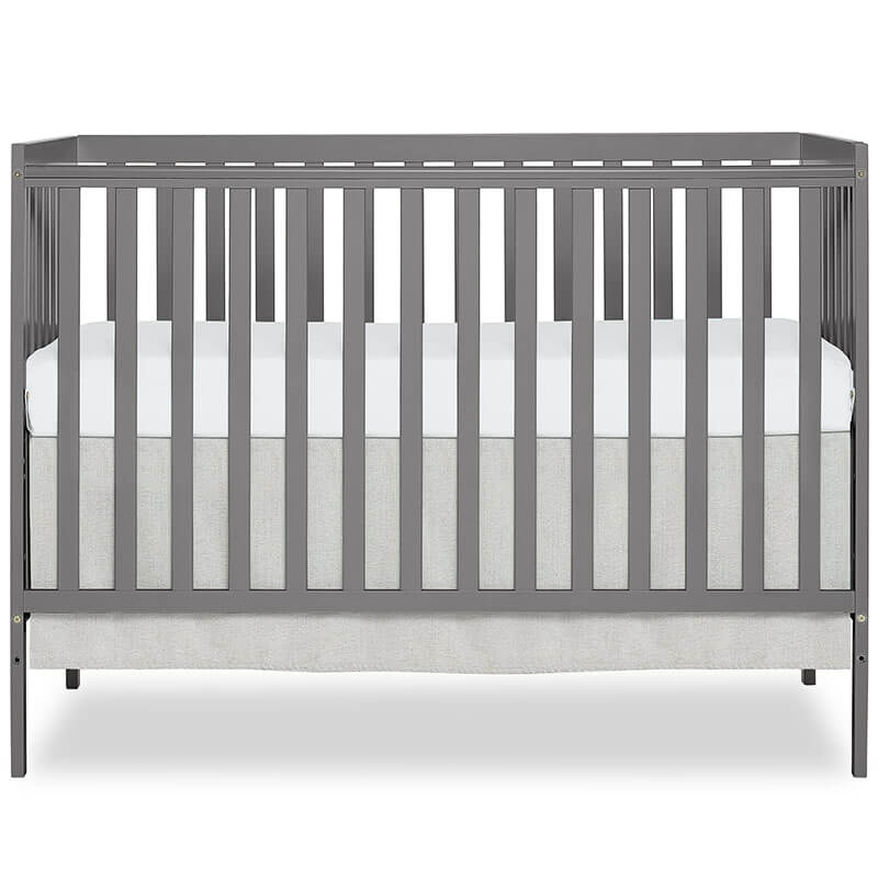 5-in-1 Gray Convertible Baby Crib 