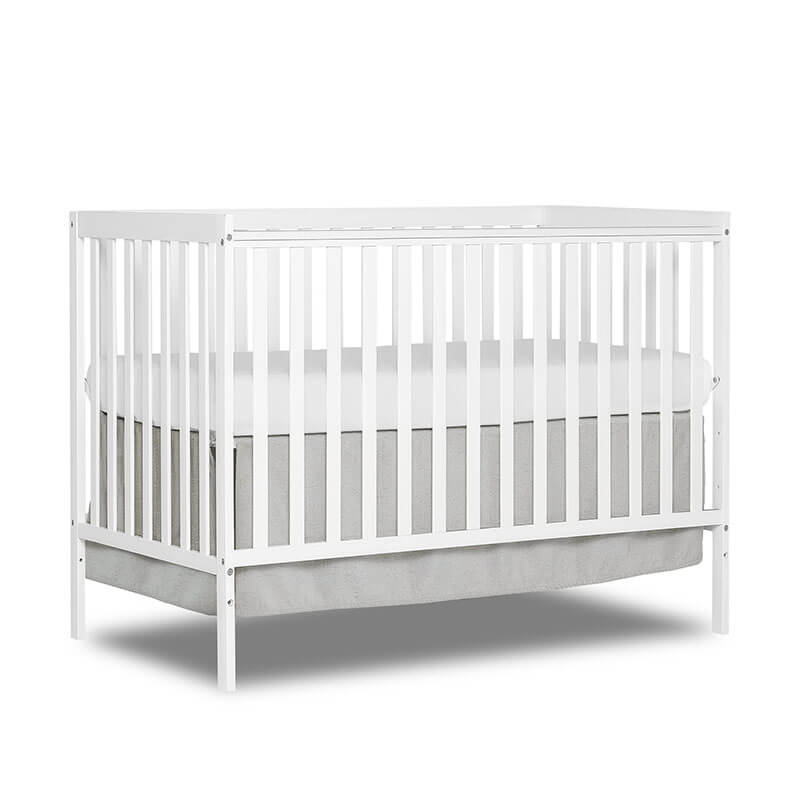 5-in-1 White Convertible Baby Crib 