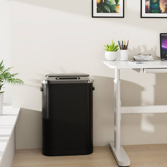 50L Smart Automatic Trash Can with Soft-Close Lid - Black