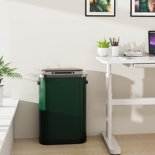 50L Smart Automatic Trash Can with Soft-Close Lid - Green