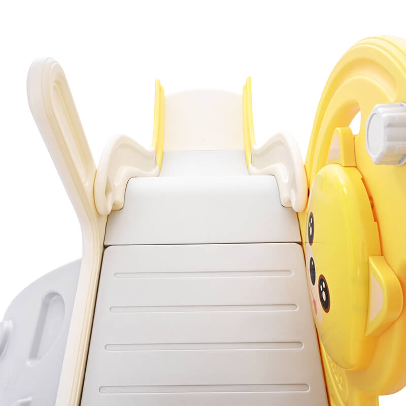 50" Yellow Toddler Slide and Swing Set