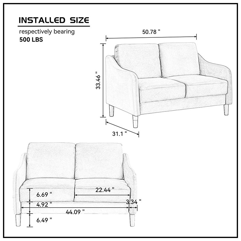 2 Seater Beige Sofa