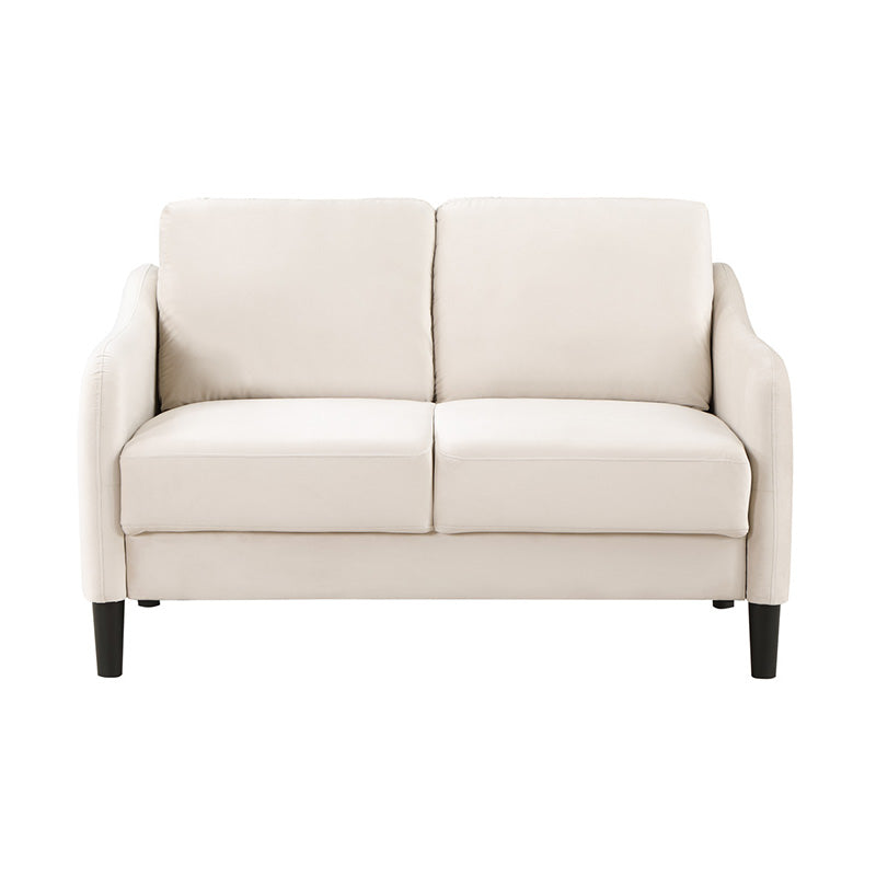 51.5" Modern Beige Upholstered Loveseat Sofa 