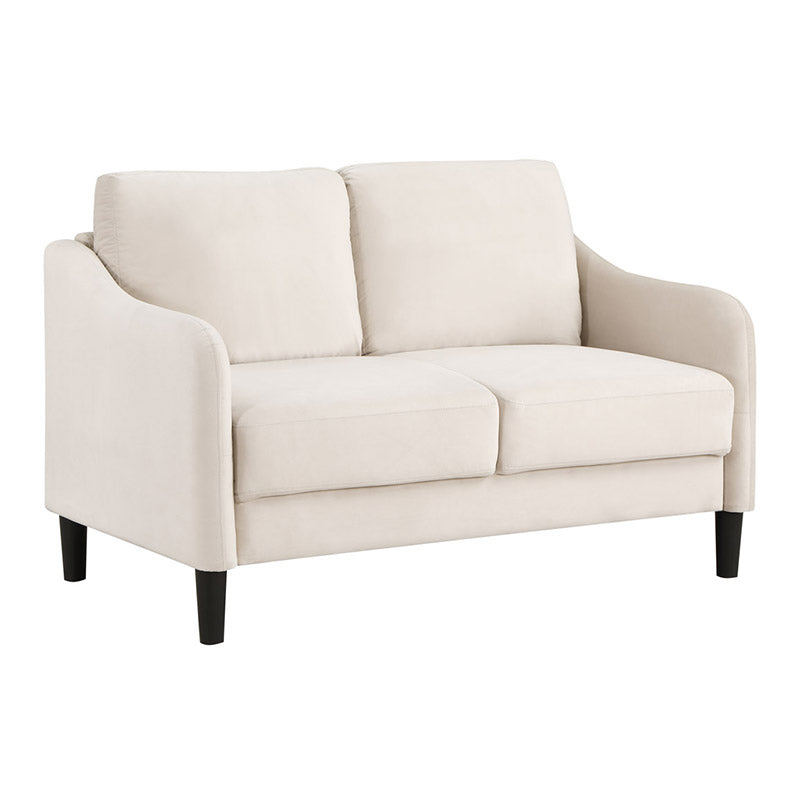 51.5" Modern Beige Upholstered Loveseat Sofa 