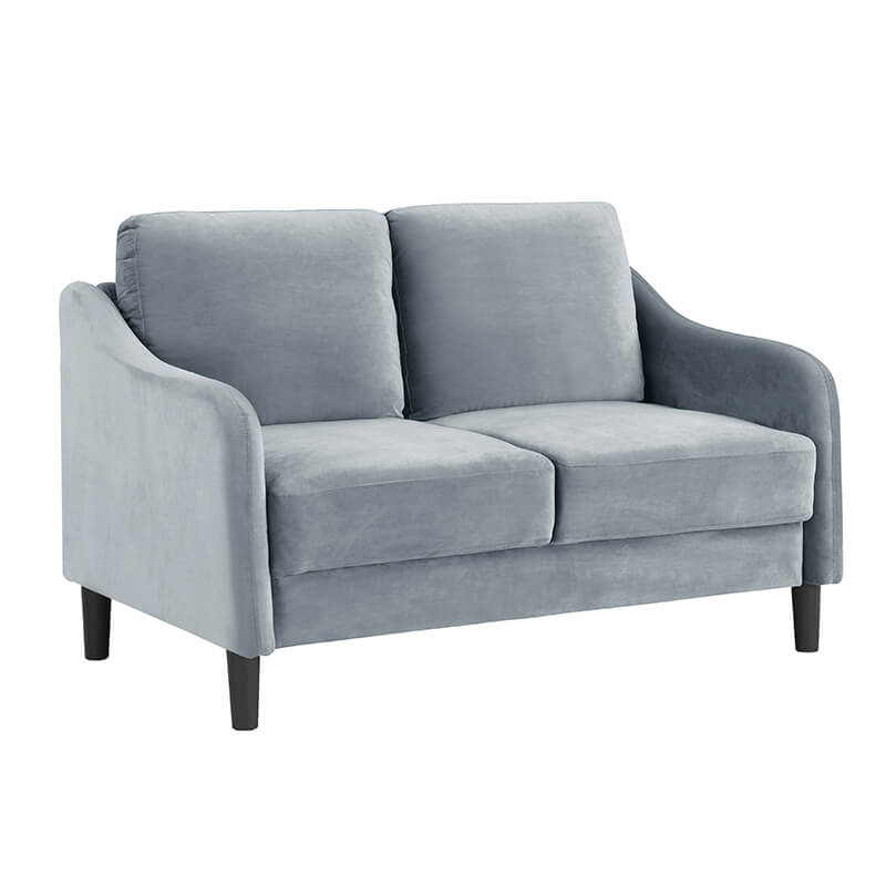 51.5" Modern Gray Upholstered Loveseat Sofa 