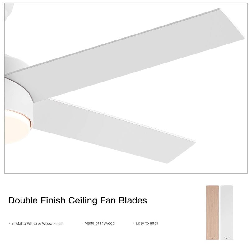 Double finish ceiling fan