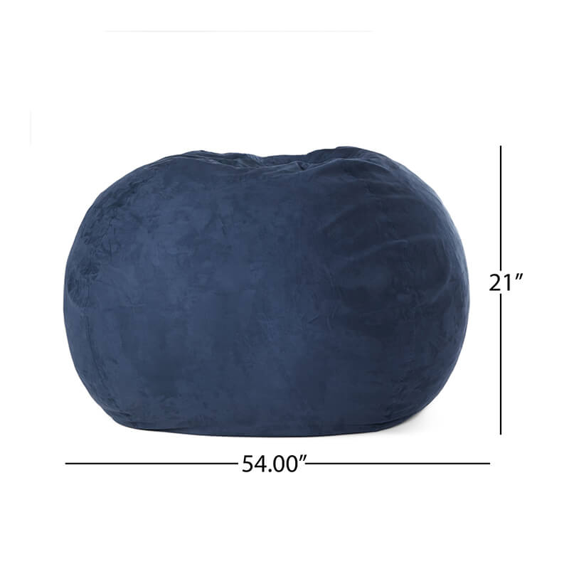 A dimension Image of our 52" Midnight Blue Microfiber 5-Foot Bean Bag Chair