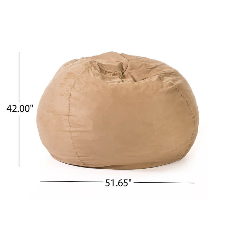 A dimension Image of our 52" Modern Beige Microfiber 5-Foot Bean Bag Chair