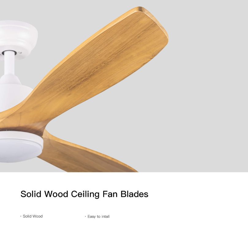 Solid wood ceiling fan blades 