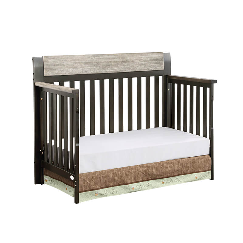 toddler bed in brown 