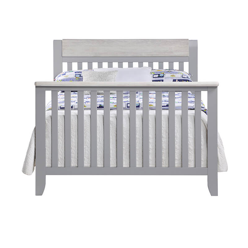 57" Hayes 4-in-1 Convertible Crib in Gray/Weathered Granite