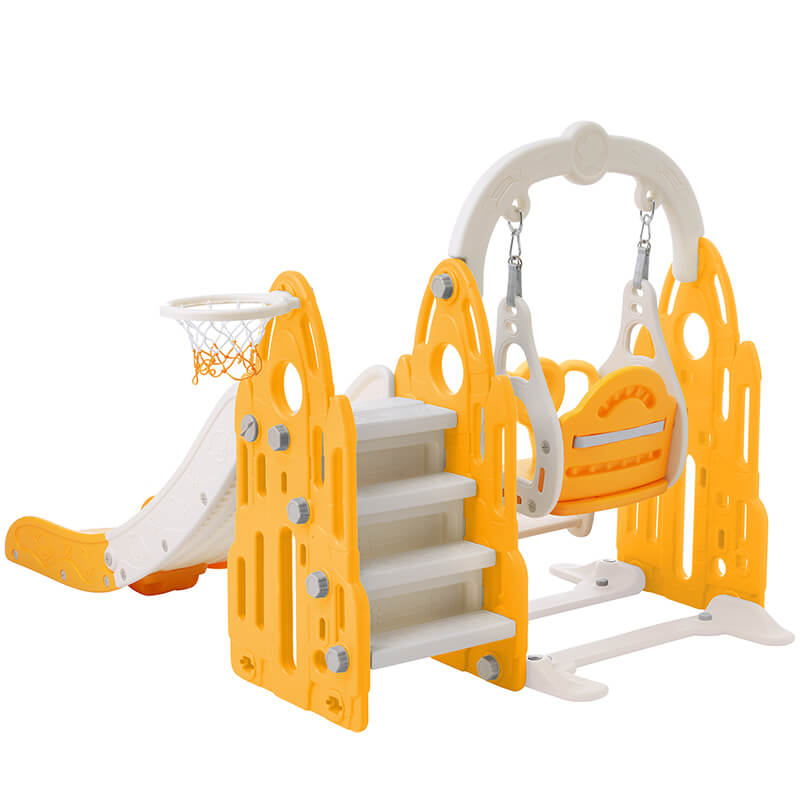  Kids Playground with Basketball Hoop and Safety Belt