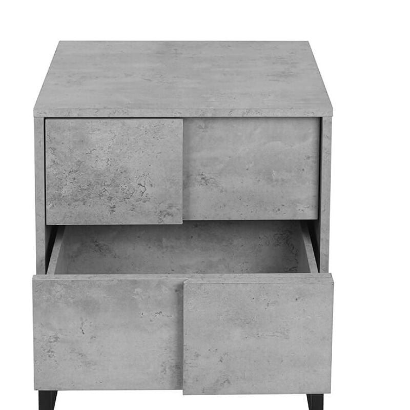 Modern cement grey nightstand