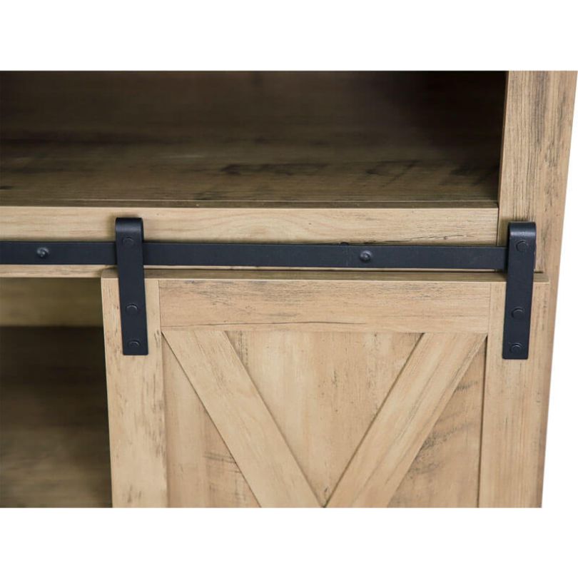 Sliding Barn Door of our tv stand 