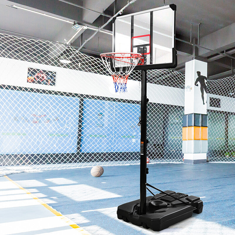 6.6 to 10FT Height Adjustable Basketball Hoop Stand System with Lights