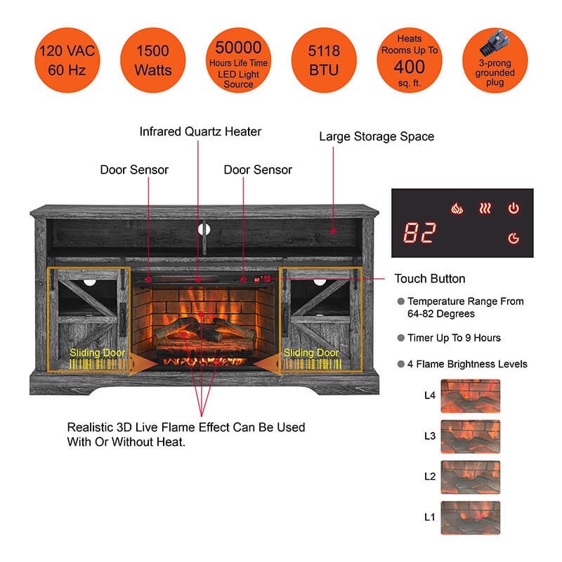 Fireplace TV Stand