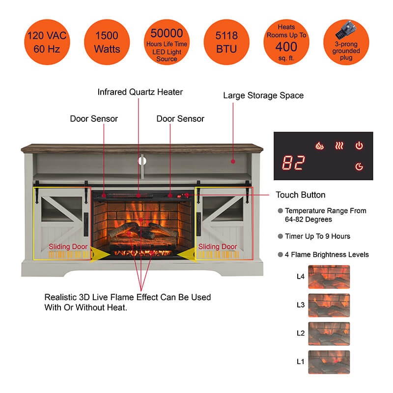 Fireplace TV Stand