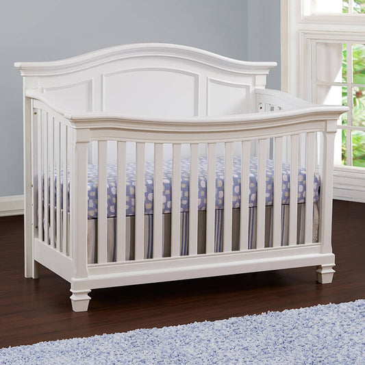 60" Pure White 4-in-1 Convertible Wood Crib