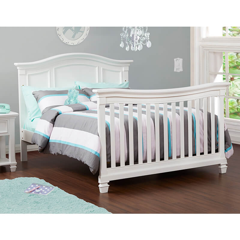 60" Pure White 4-in-1 Convertible Wood Crib