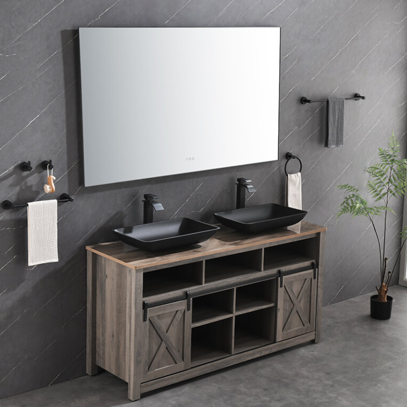 60" x 36" Ash LED Bathroom Vanity Mirror with Back Light