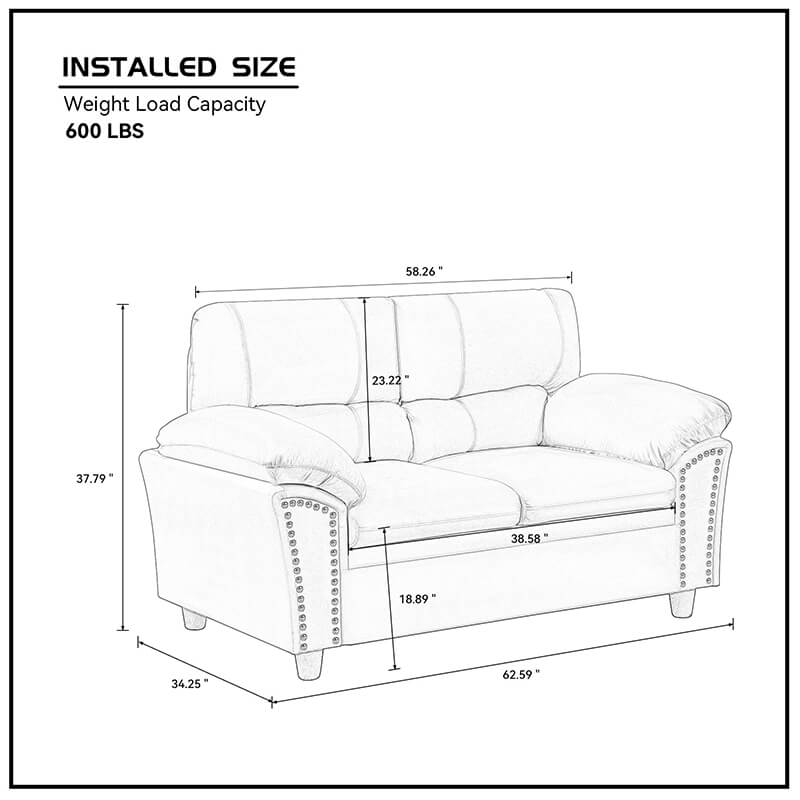 Beige Loveseat Sofa