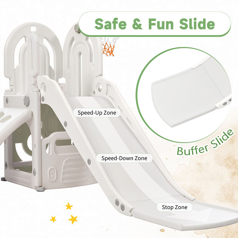 63" Gray Toddler Climber and Slide Playset